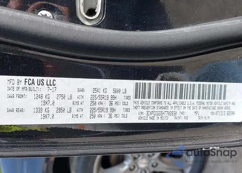 2017 Dodge Journey Crossroad Plus Awd from USA, damaged, VIN 3C4PDDGG5HT702830